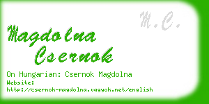 magdolna csernok business card